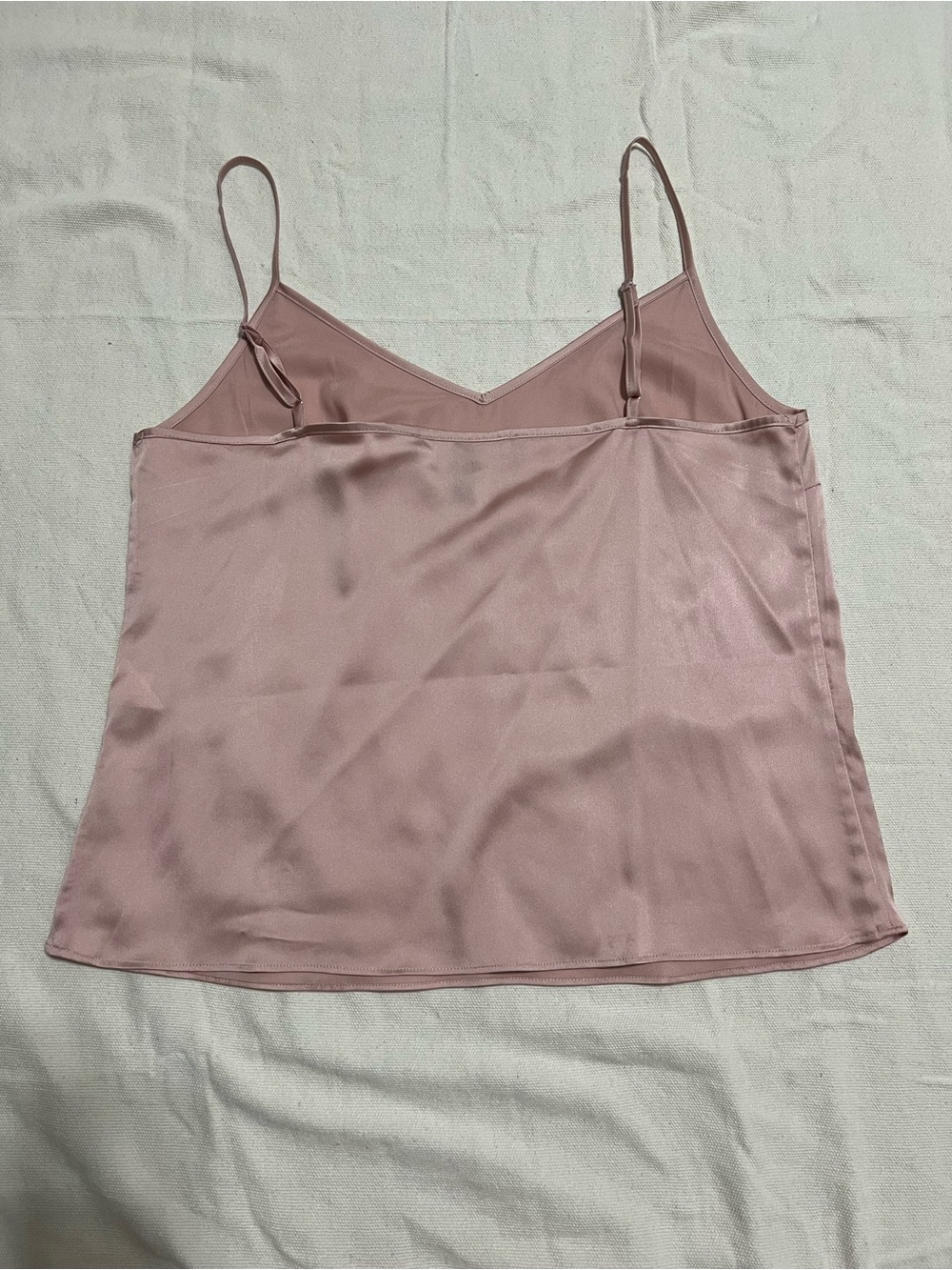 White House Black Market Sz M Pink Blush Camisole V Neck Adjustable Straps - Picture 4 of 7
